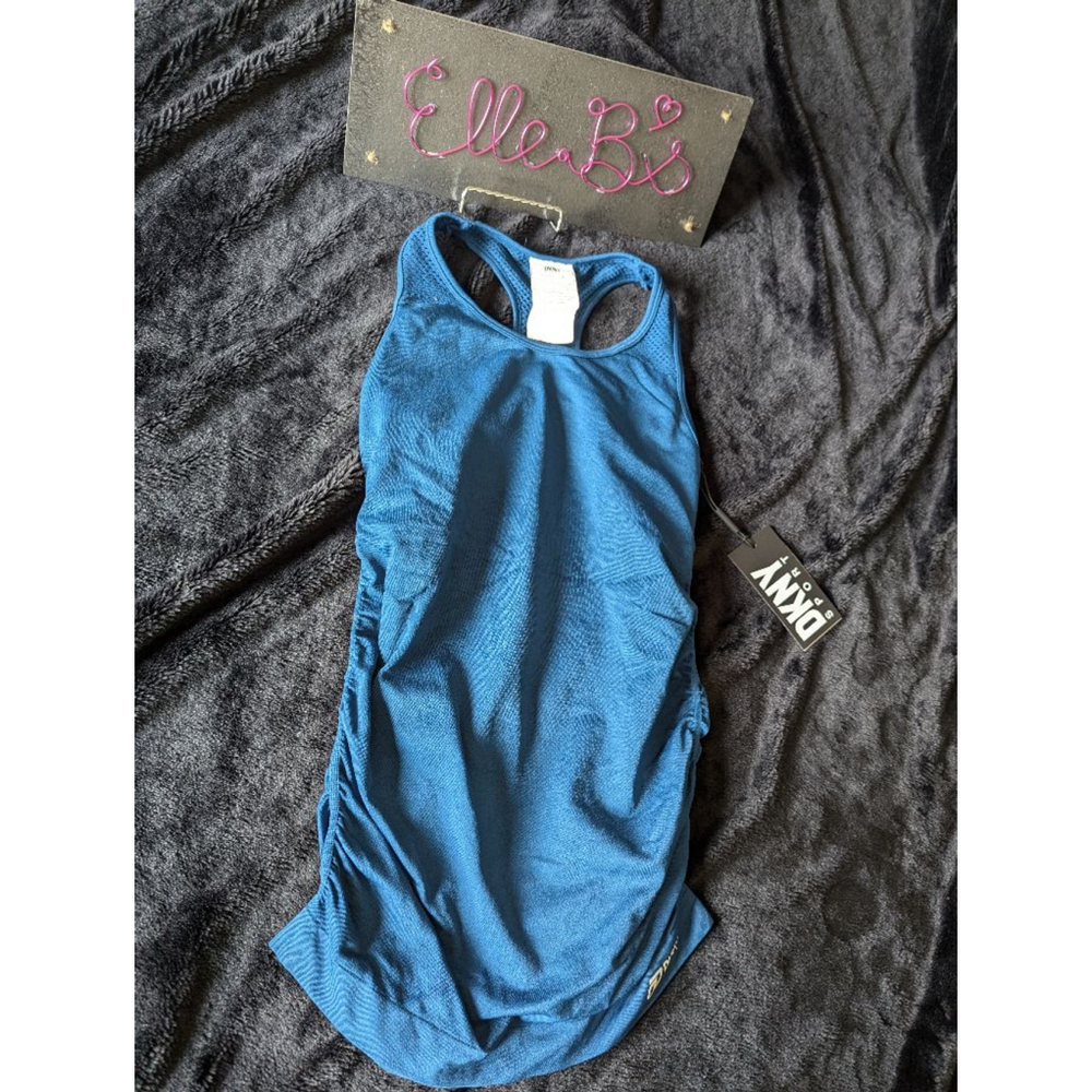 NWT DKNY Sport Teal Tank M** FLAWED ITEM